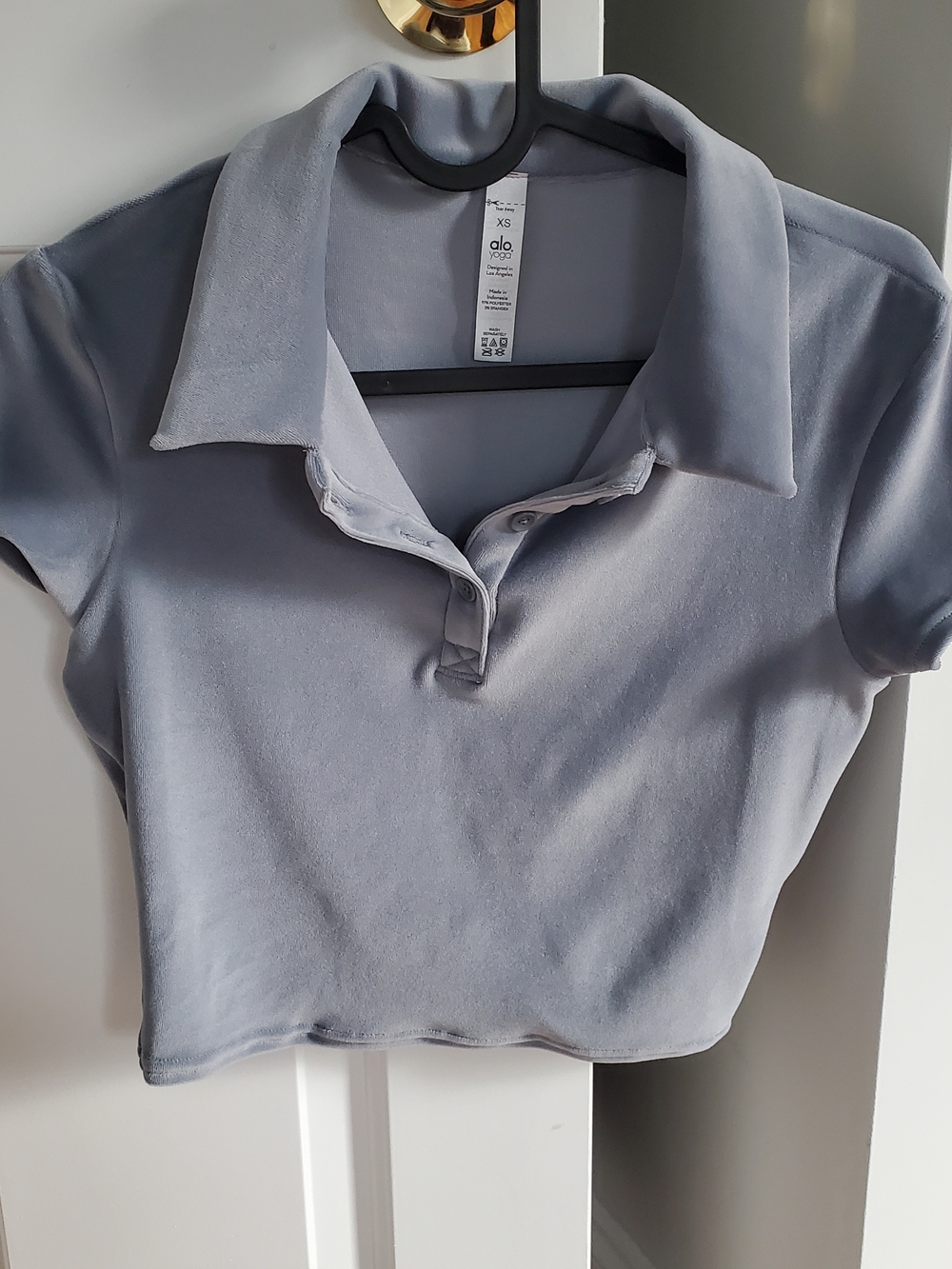 ALO Yoga Alo Yoga Crop Velour Choice Polo